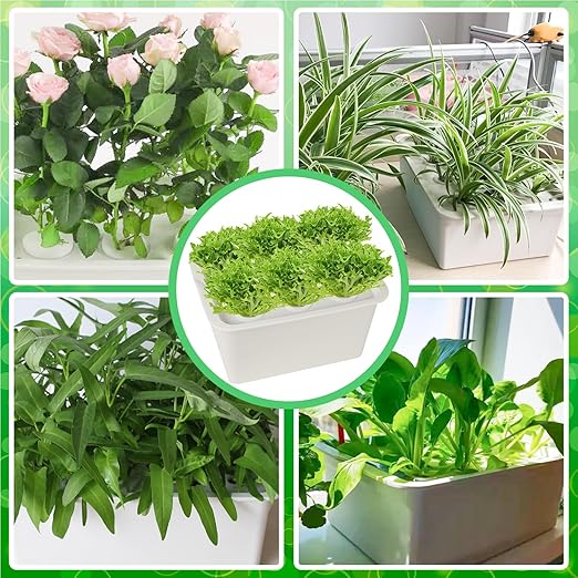 Hydroponics Grower Kit DIY Self Watering Indoor Hydroponics Tools Hydroponic System Planting Container Include Aquarium Air Pump Buoy Planting Box