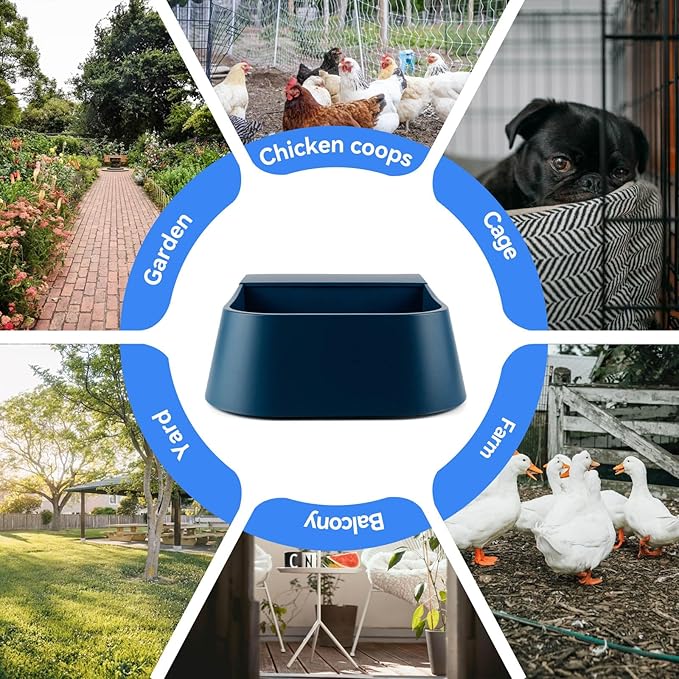 Enjoying Dog Water Bowl Dispenser Outdoor, 2L Auto Water Bowl for Dogs Cats Chicken Farm Animals, Large Size Waterer Feeder, Self Filling Livestock Water Trough, Self-Assembly