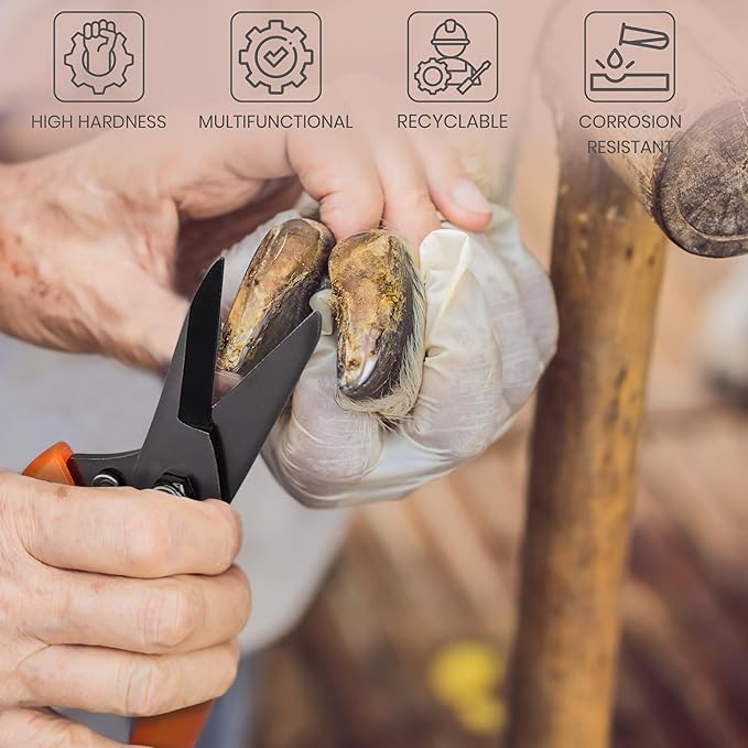 Goat Hoof Trimmer & Hoof Rasp File Set - Livestock Hooves Care Tools for Goats/Sheep - Precision Hand Pruners - Trimming Garden Secateurs