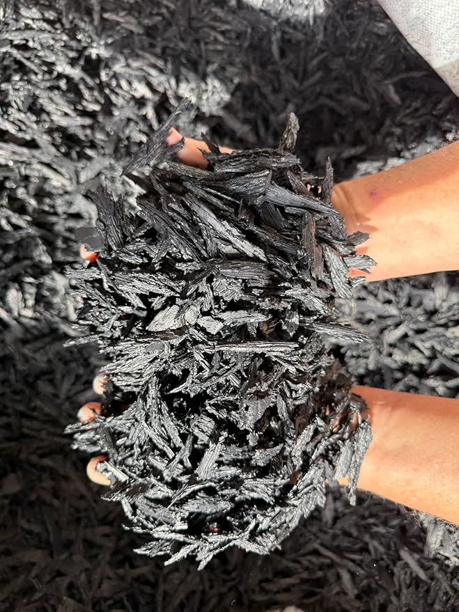 100% Wire-Free Shredded Rubber Mulch – Black – 20 lb (0.6 cu ft) – Long-Lasting, Low Maintenance, Safe for Kids & Pets – Ideal for Landscaping & Playgrounds