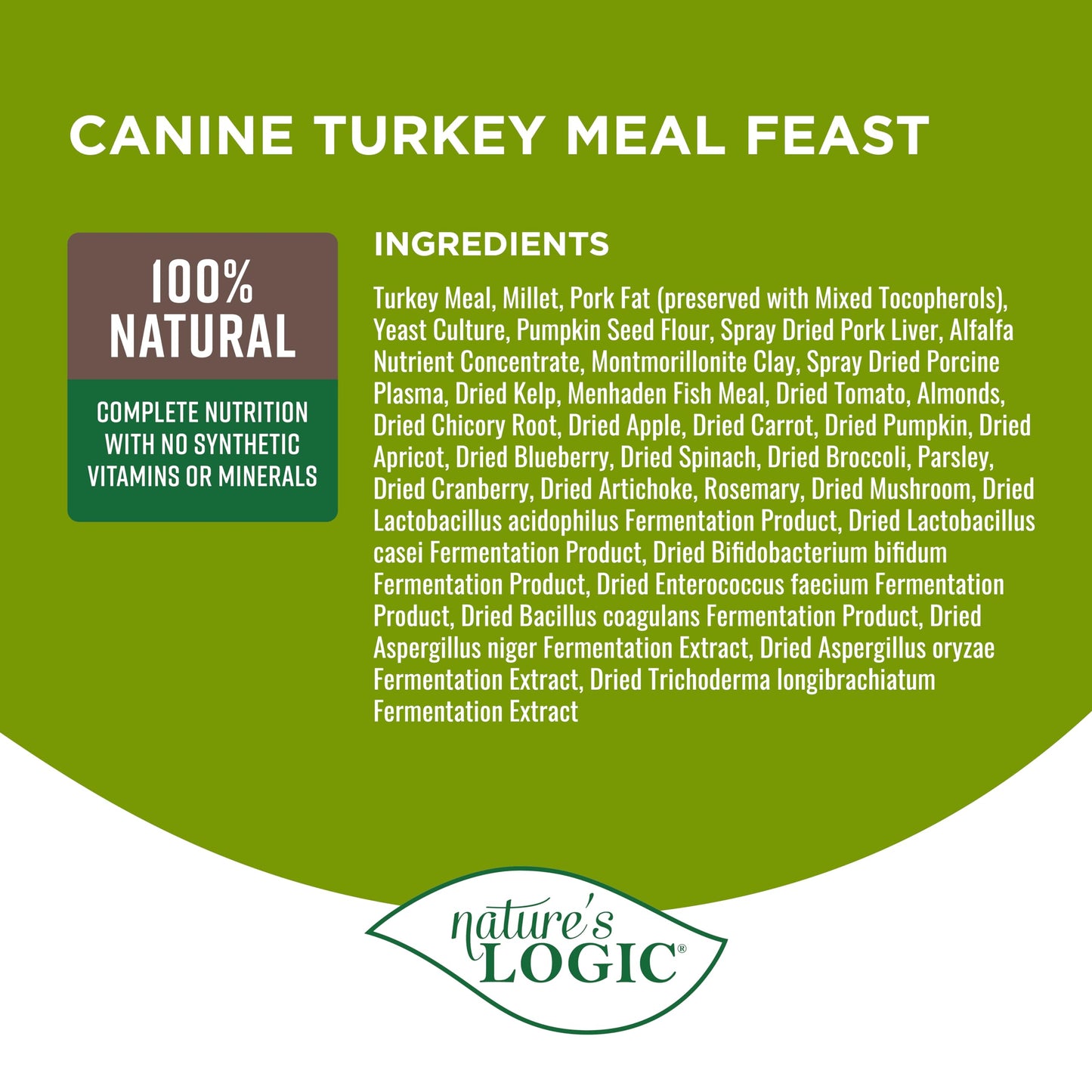 Nature's Logic Canine Turkey Meal Feast, 4.4lbs
