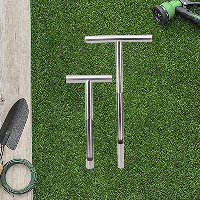 Soil Sample Probe - Soil Test Kit, 304 Stainless Steel Soil Probe, Soil Sampler with T-Handle, 12in Soil Testing Kit for Lawns and Gardens for House Plants Lawn Garden Farm.