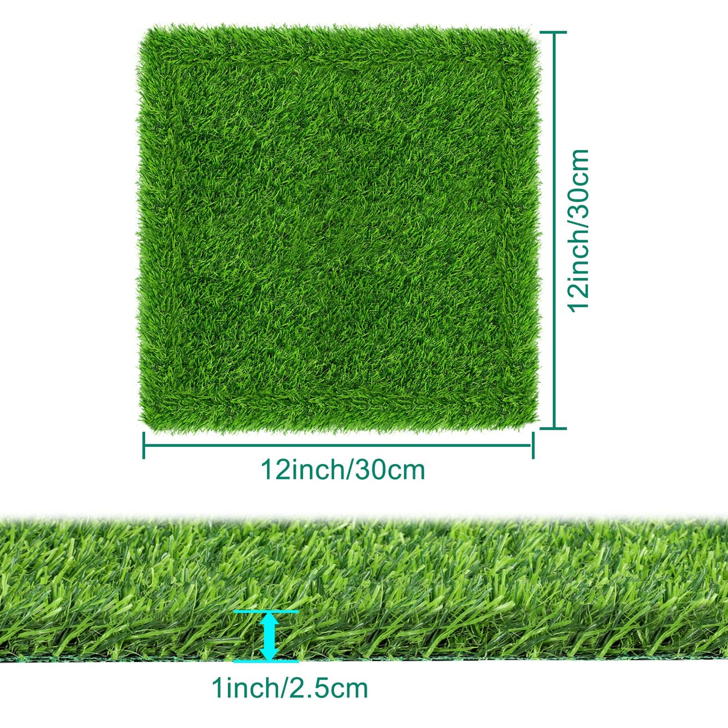 DenForste 8 Pack Chicken Nesting Box Pads - Washable Artificial Grass Nesting Pads - Chicken Nesting Pads for Chicken Coop and Pet Garden Lawn Indoor Outdoor 12"×12"×1"
