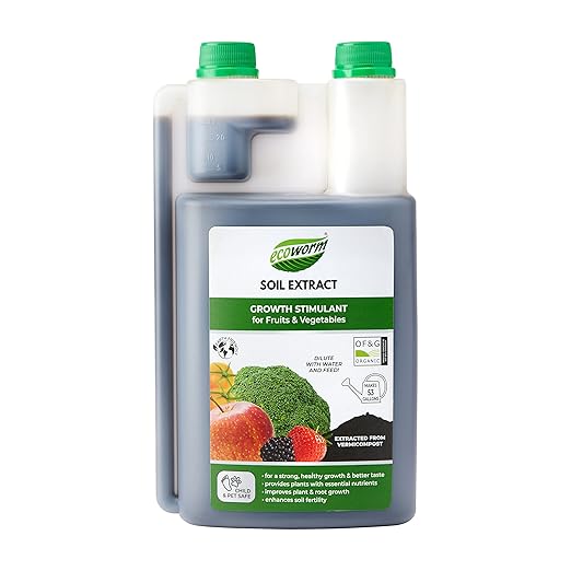 Ecoworm Soil Extract – Organic Liquid Vermicompost Fertilizer & Soil Microbe Booster for Fruits, Vegetables & Gardens – 35 fl oz (Makes 53 Gallons)