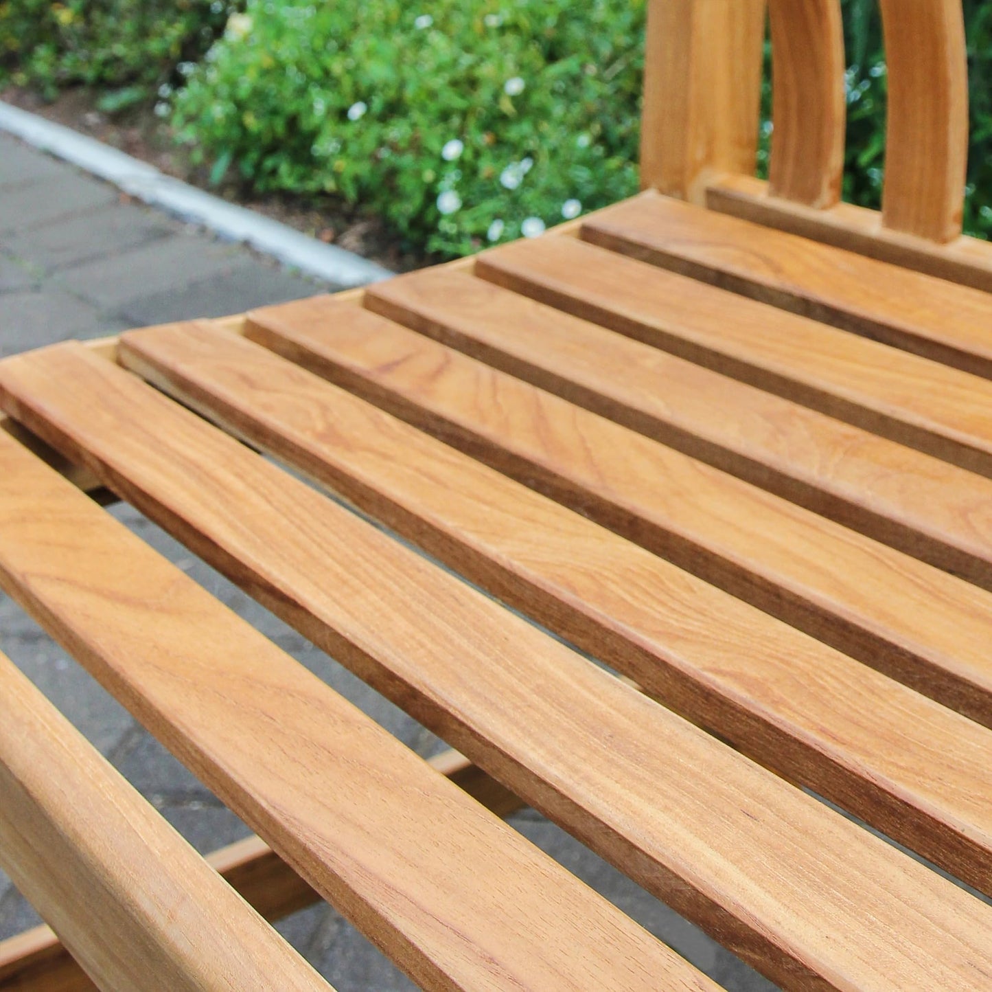 Cambridge Casual Arie 4-Foot Teak Wood Outdoor Garden Bench – Weather-Resistant Wooden Patio Bench for Porch, Deck, Lawn, Backyard, or Balcony – Stylish and Durable Seating