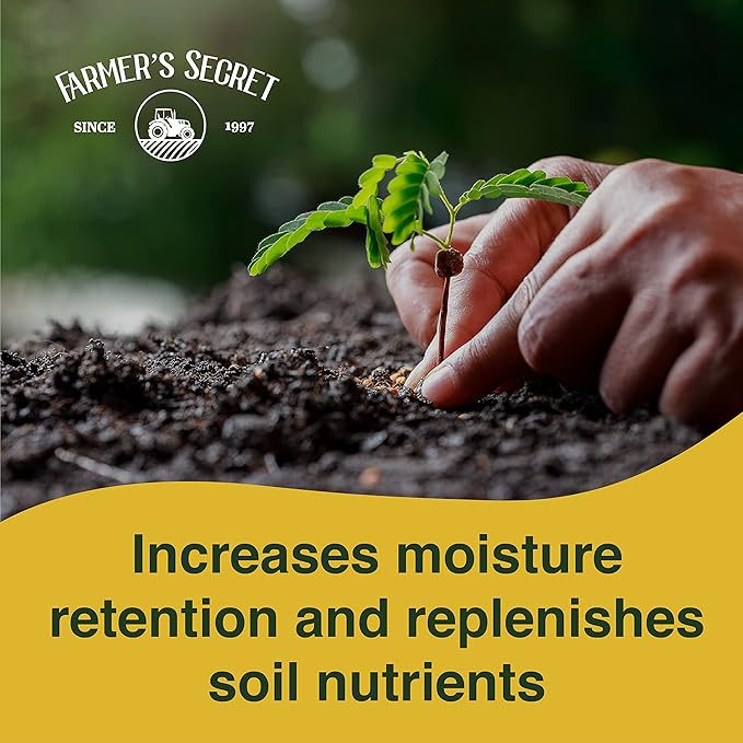 Farmer’s Secret Soil Revitalizer (128oz) - Organic (OMRI Listed) Dirt Health Booster - Liquid Compost Soil Amendment - Activated Humic Acid - Great for Fall Application