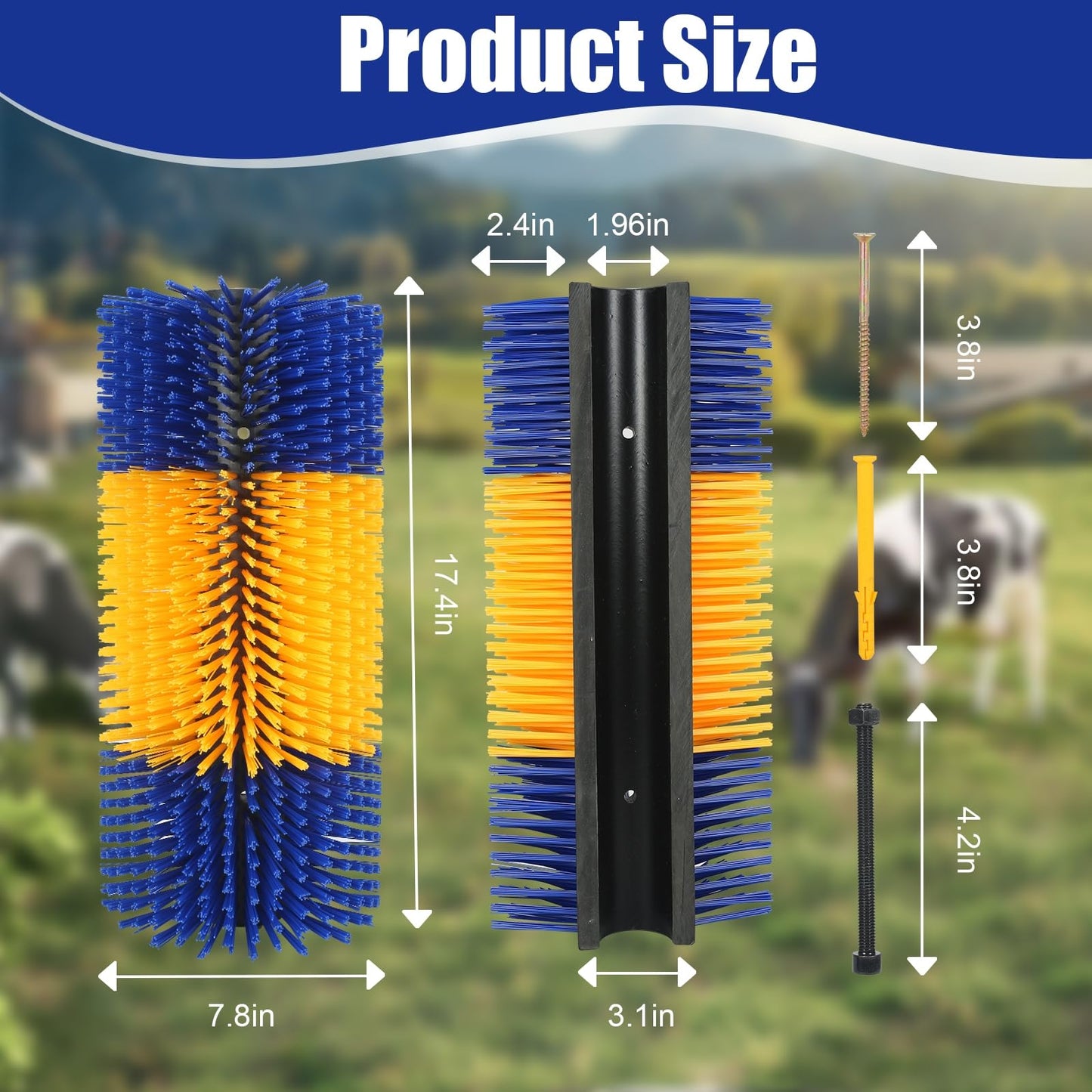 2PCS Livestock Scratching Brush, Cow, Horse, Goat, Livestock Brushes For Scratching, Horse Brush, Cow Brush, Goat Scratching Post, Animal Back Scratching