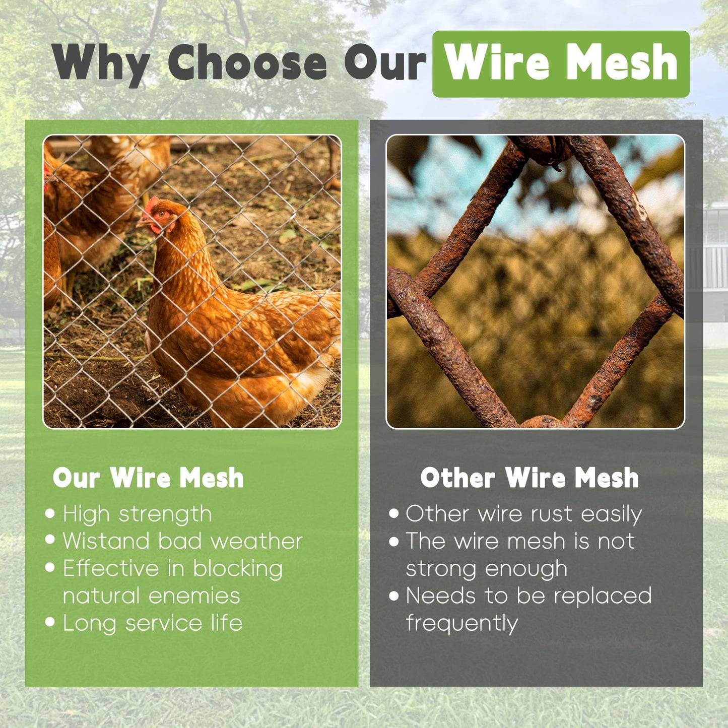 HOSTIC 6FTx150FT Chicken Wire Netting Galvanized Wire Mesh Hexagonal for Poultry Garden Fencing Barrier