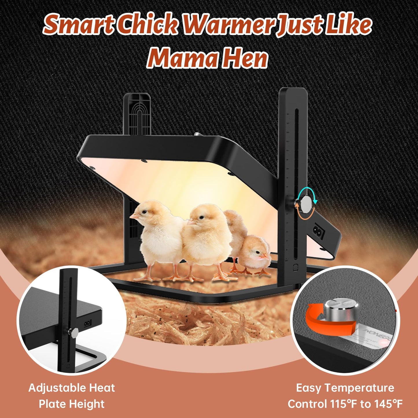 Brooder Box for Chicks, Chicken Starter Kit with Harness Leash, Brooder Heating Plate, Nesting Pad, Chicken Waterer, Feeder, Perch, Dual Door Chick Brooder Set, Pop Up Playpen Tent for Duck Quail