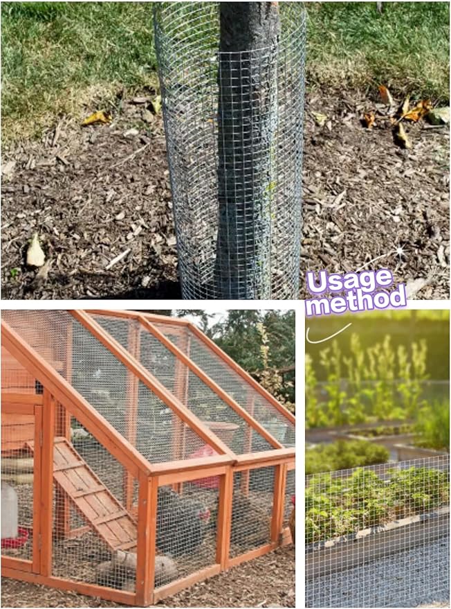 Hardware Cloth 48inx100ft 1/2 Inch Galvanized, Chicken Wire Fence Chicken Rabbit Snake cage Wire Fence Mesh Roll,Garden Plant Welded Metal Wire Fence,Poultry Animal Netting cage Screen.