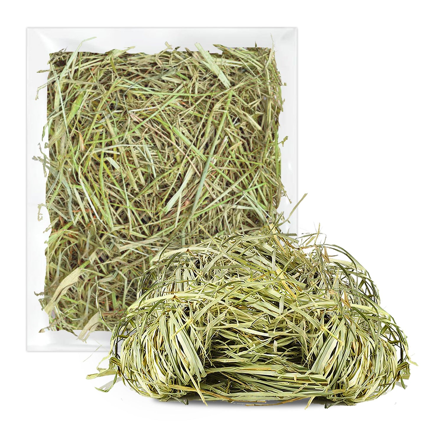SunGrow Timothy Food, Ideal for Rabbits, Guinea Pigs, and Chinchillas, High-Fiber Hay for Digestion & Oral Care, Tasty Complement to Pets' Daily Meals, Vacuum-Sealed, Greenish Brown Grass, 3.5 oz