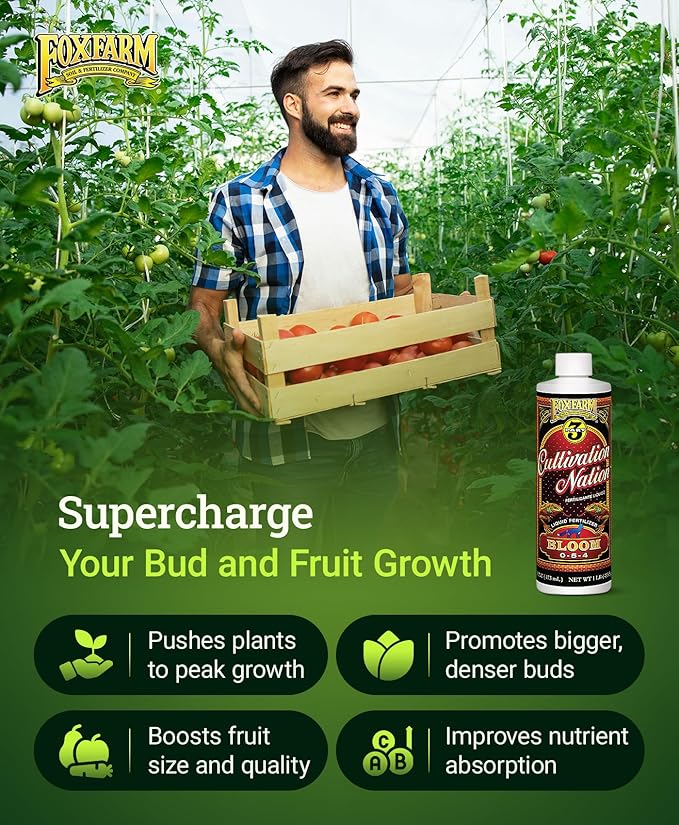 FoxFarm Cultivation Nation Trio – 1 Pint Each of Grow (2-1-6), Micro (5-0-1), Bloom (0-5-4) | Hydroponic Nutrients & Bloom Booster Fertilizer for Vegetables, Buds & Fruit Growth