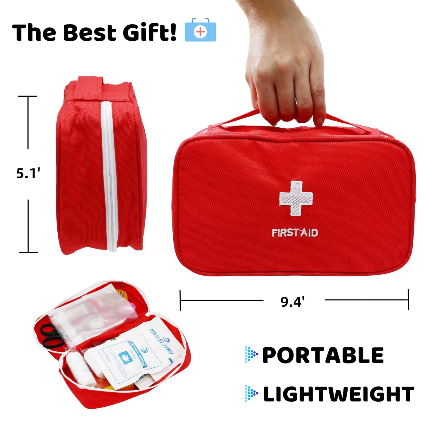 Pet Emergency Kit - Pet First Aid Kit for Dogs and Cats, Dog Camping Essentials, Dog Travel Accessories, Ideal for Home, Travel, Camping, and Hiking