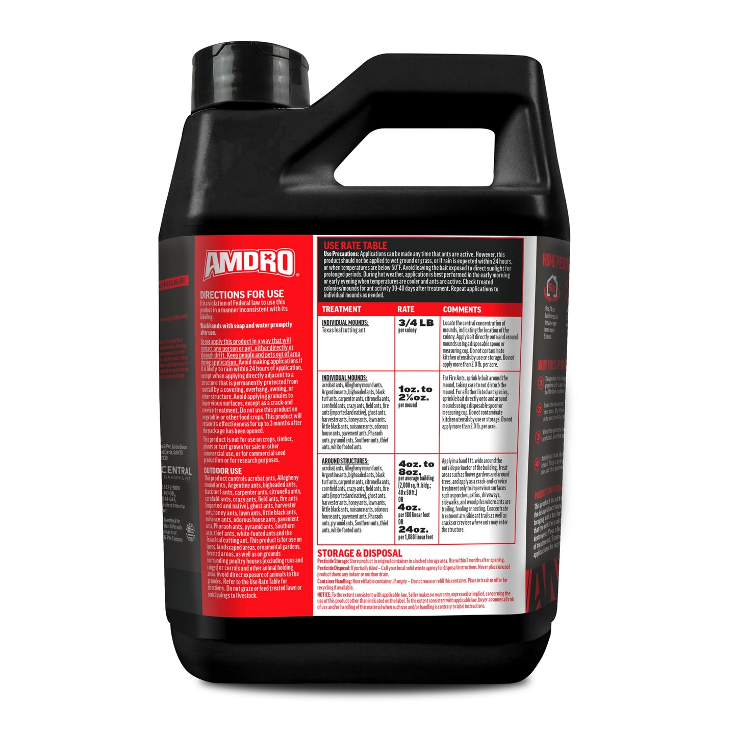 Amdro 100550427 Ant Killer for Outdoor Home Perimeter 24 oz, Black Label