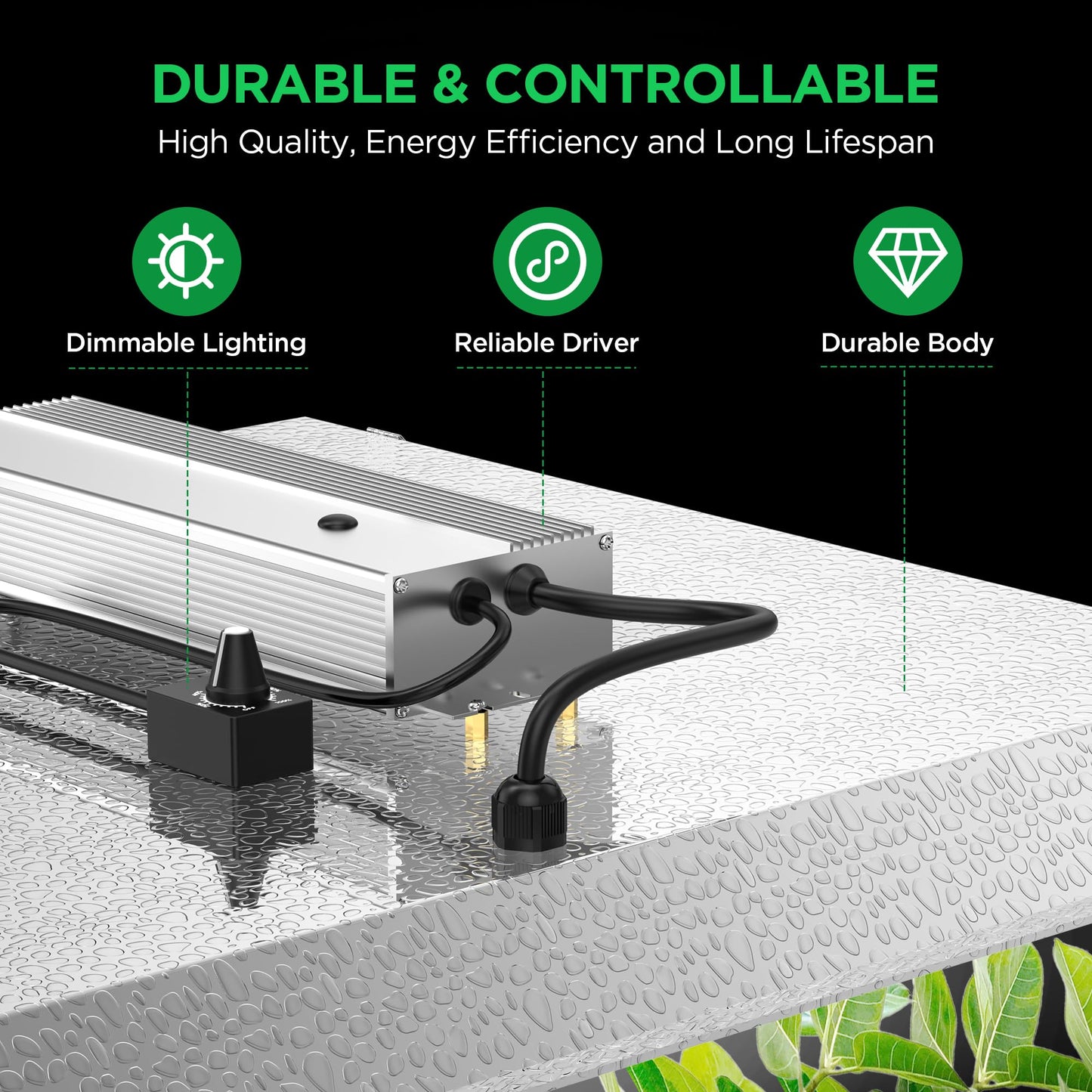 IPOW 4x4 Grow Tent Kit, 48" x 48" x 80" Grow Tent Complete System Indoor Grow Kit with Full Spectrum LED Grow Light, 6” Ventilation System
