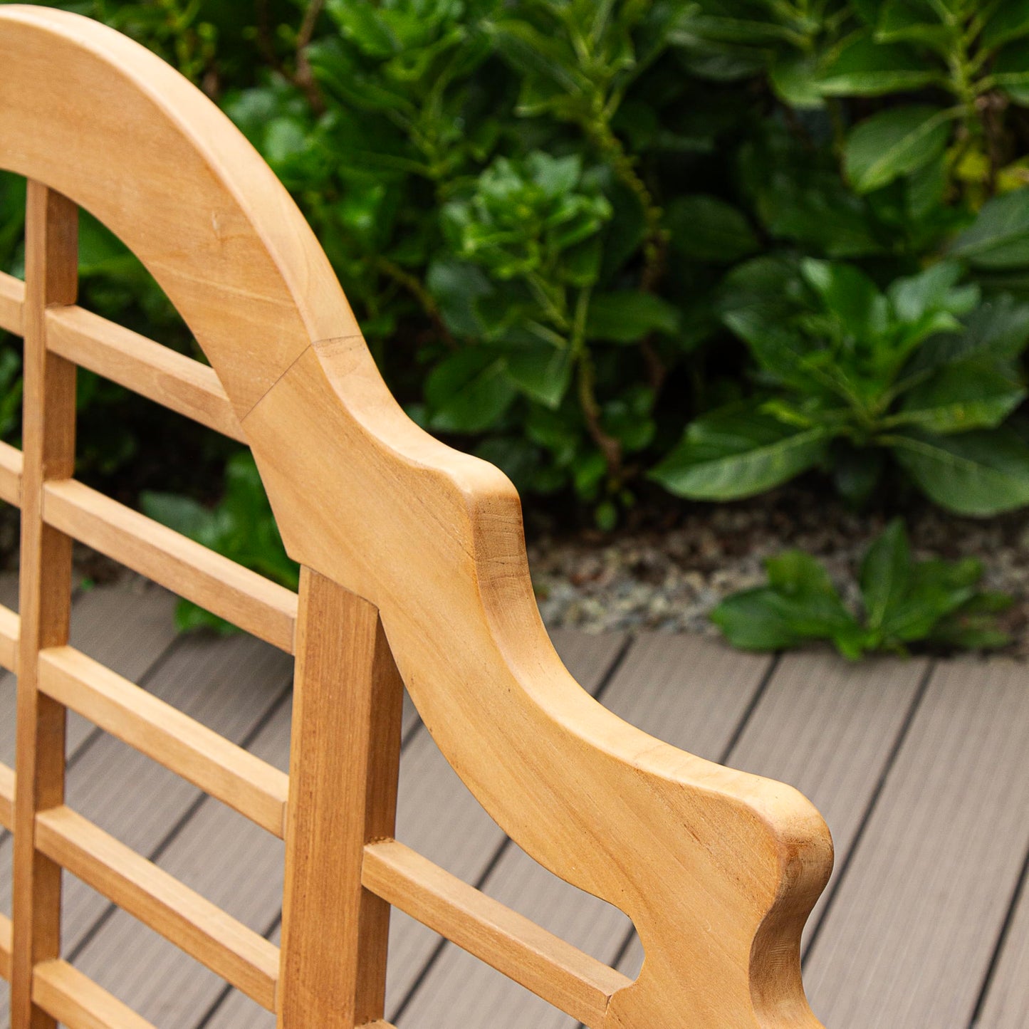 Cambridge Casual Lutyens Teak Wood Garden Bench 5-Foot – Wooden Outdoor Bench for Patio, Porch, Lawn, Backyard – Weather-Resistant Seating for Entryway or Deck
