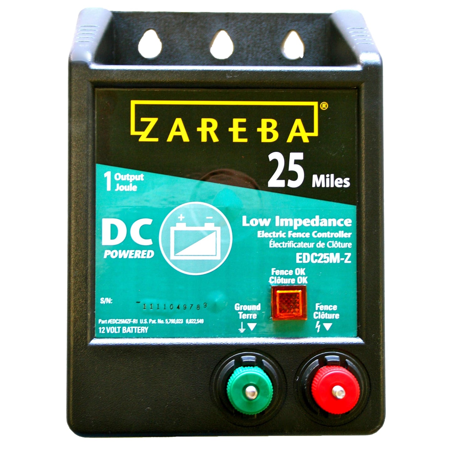 Zareba EDC25M-Z 25-Mile Battery Operated Low Impedance Electric Fence Charger