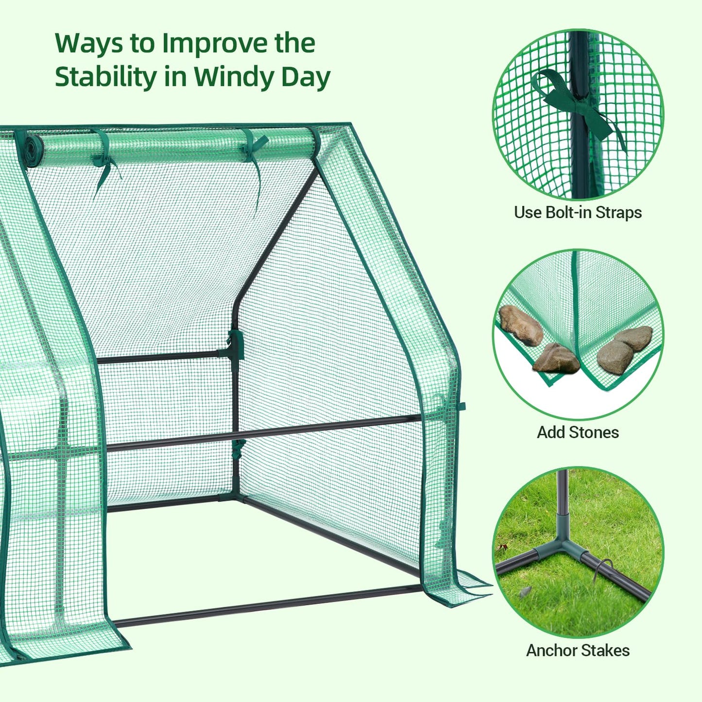Ohuhu Mini Greenhouse + Raised Garden Bed with Greenhouse