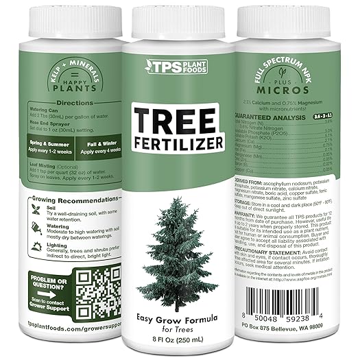 TPS NUTRIENTS Tree Fertilizer for All Trees and Shrubs, Liquid Plant Food 8 oz (250mL)