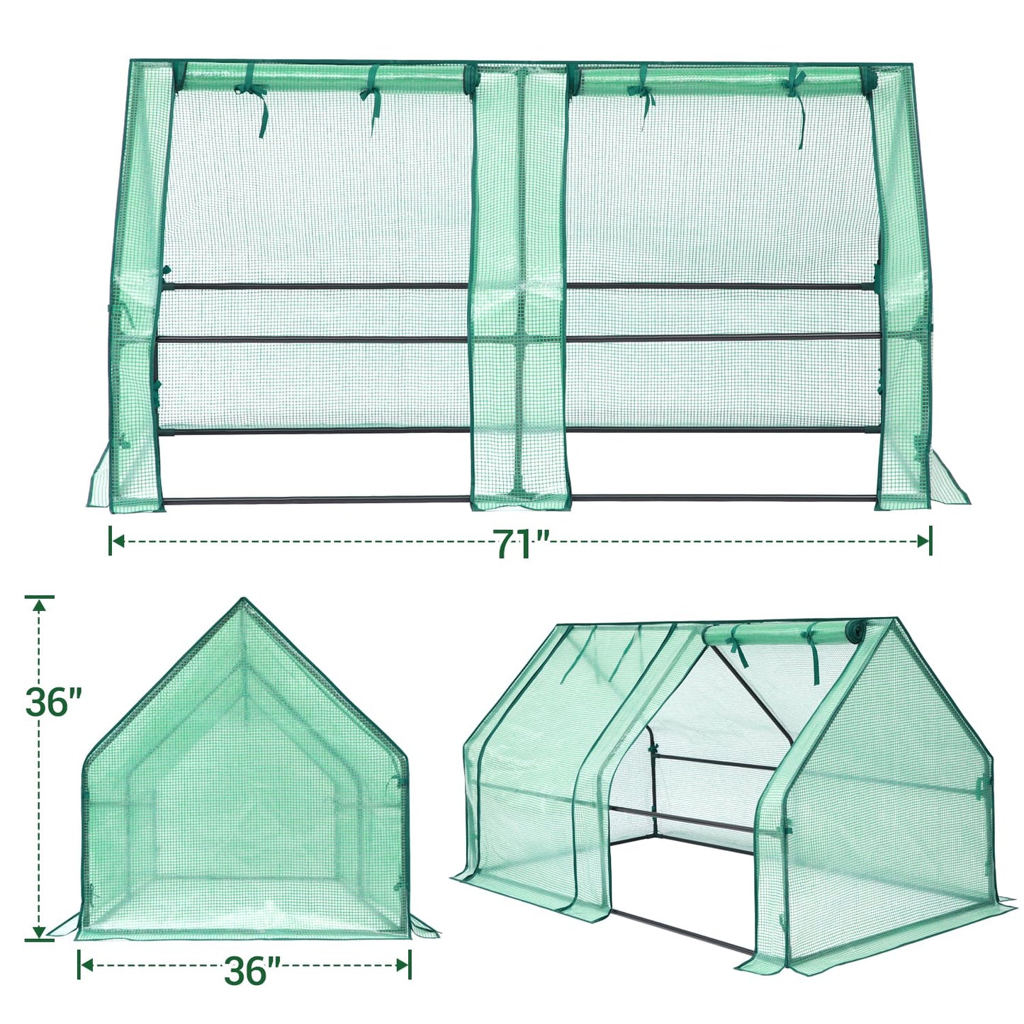 Ohuhu Mini Greenhouse + Raised Garden Bed with Greenhouse