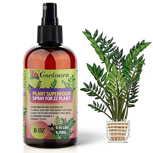 𝐁𝐄𝐒𝐓𝐒𝐄𝐋𝐋𝐄𝐑 Plant Superfood for ZZ Plants with B1 Vitamin, Glucose and Essential Minerals - Organic Plant Food Fertilizer for Indoor & Outdoor ZZ Plant Care - 8oz
