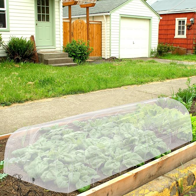 2 in 1 Mini Greenhouse Tunnel, Green Houses for Outside Garden Cloche Cover Garden, Outdoor Green House Kits to Build for Outside Winter