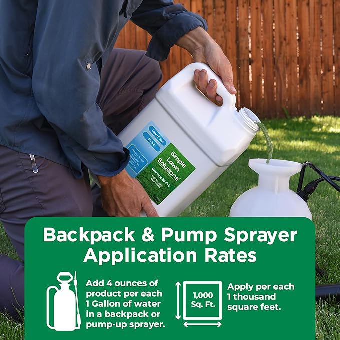 Maximum Green & Growth Fertilizer High Nitrogen 28-0-0 Lawn Food Liquid Fertilizer- Spring & Summer- Any Grass Type- Simple Lawn Solutions - Concentrated Quick & Slow Release Formula (2.5 Gallon)