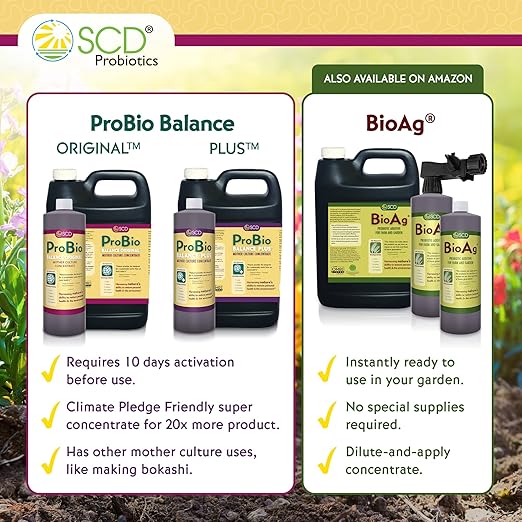 ProBio Balance Original - Make 20X More Farm & Garden Soil Conditioner, Super Concentrate of Effective Beneficial Microorganisms, OMRI-Listed for Organic Farms Gardens – by SCD Probiotics (1 Liter)