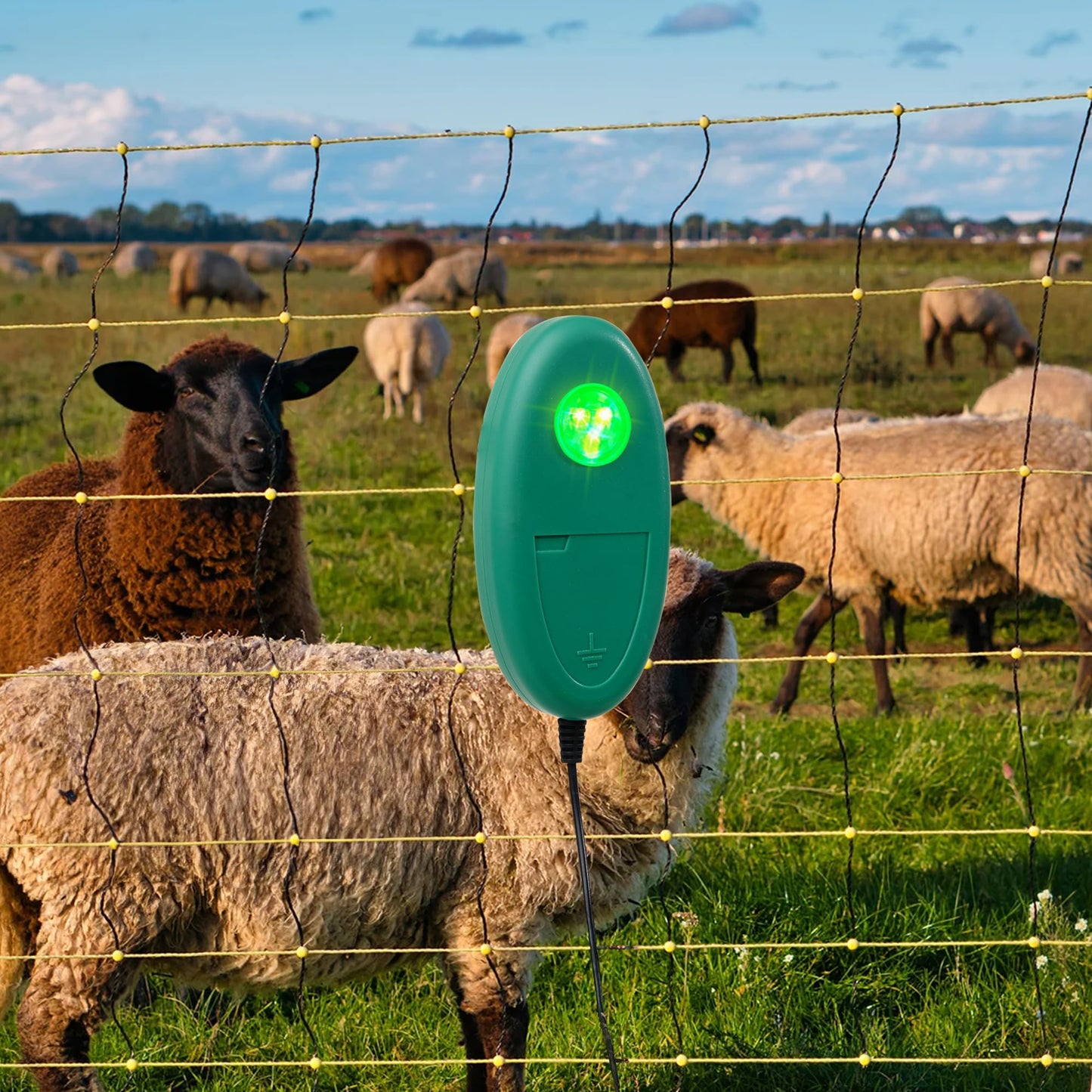 5 Pack Detects Electric Fence Energizer Pulse Flash Signal LED Light | Tester Indicator for pulsed energizers | Alert Device That Clips to Wire or Tape Fences