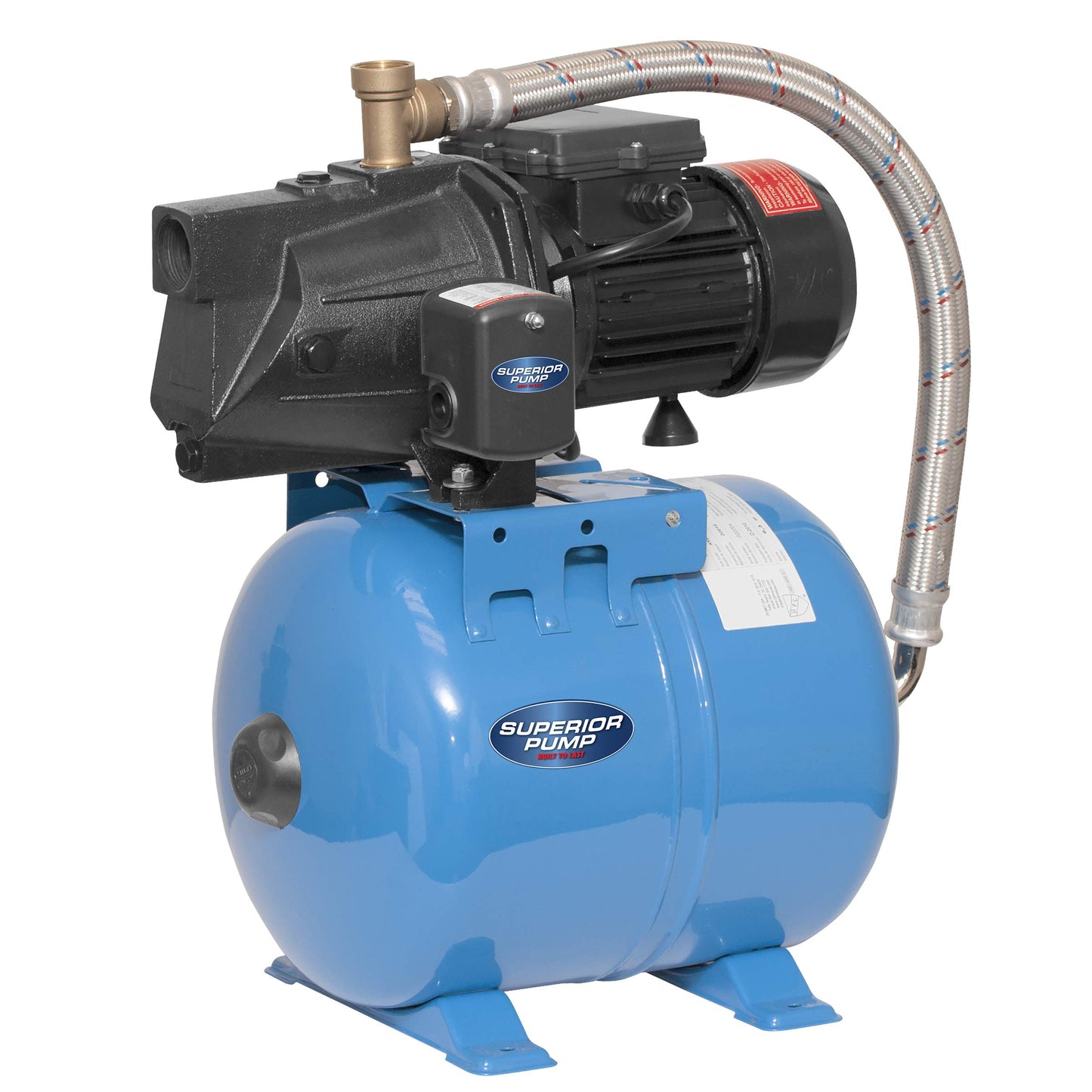 Superior Pump 94525 1/2 Hp Shallow Well Jet Pump -with24L Tank , Black