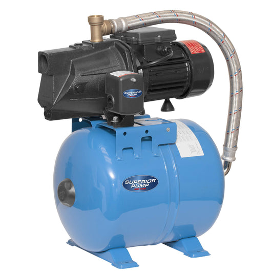 Superior Pump 94525 1/2 Hp Shallow Well Jet Pump -with24L Tank , Black