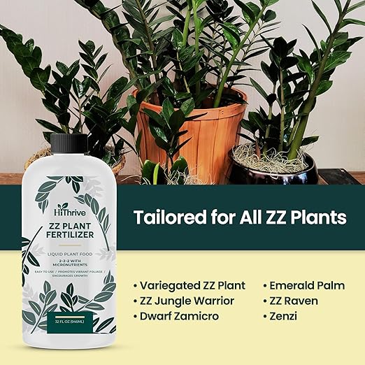 32oz ZZ Plant Fertilizer - Makes 64 Gallons of Liquid Fertilizer for Indoor Plants, Outdoor & Houseplant Food for ZZ Plant Live - Nutrient-Rich Formula for Glossy Leaves & Strong Roots