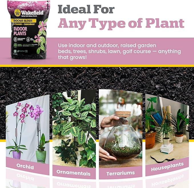 Wakefield Biochar Potting Mix & Indoor Plant Soil - 2 Quart