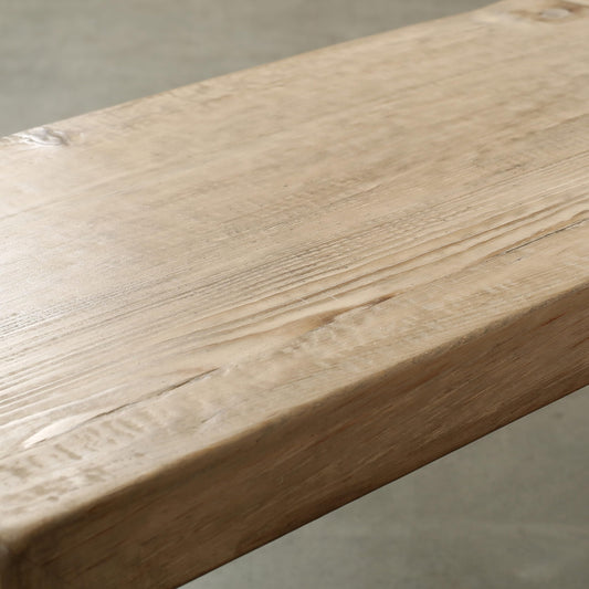 Artissance 70 Inches Waterfall Bench Reclaimed Pinewood Whitewash