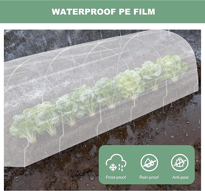 2 in 1 Mini Greenhouse Tunnel, Green Houses for Outside Garden Cloche Cover Garden, Outdoor Green House Kits to Build for Outside Winter