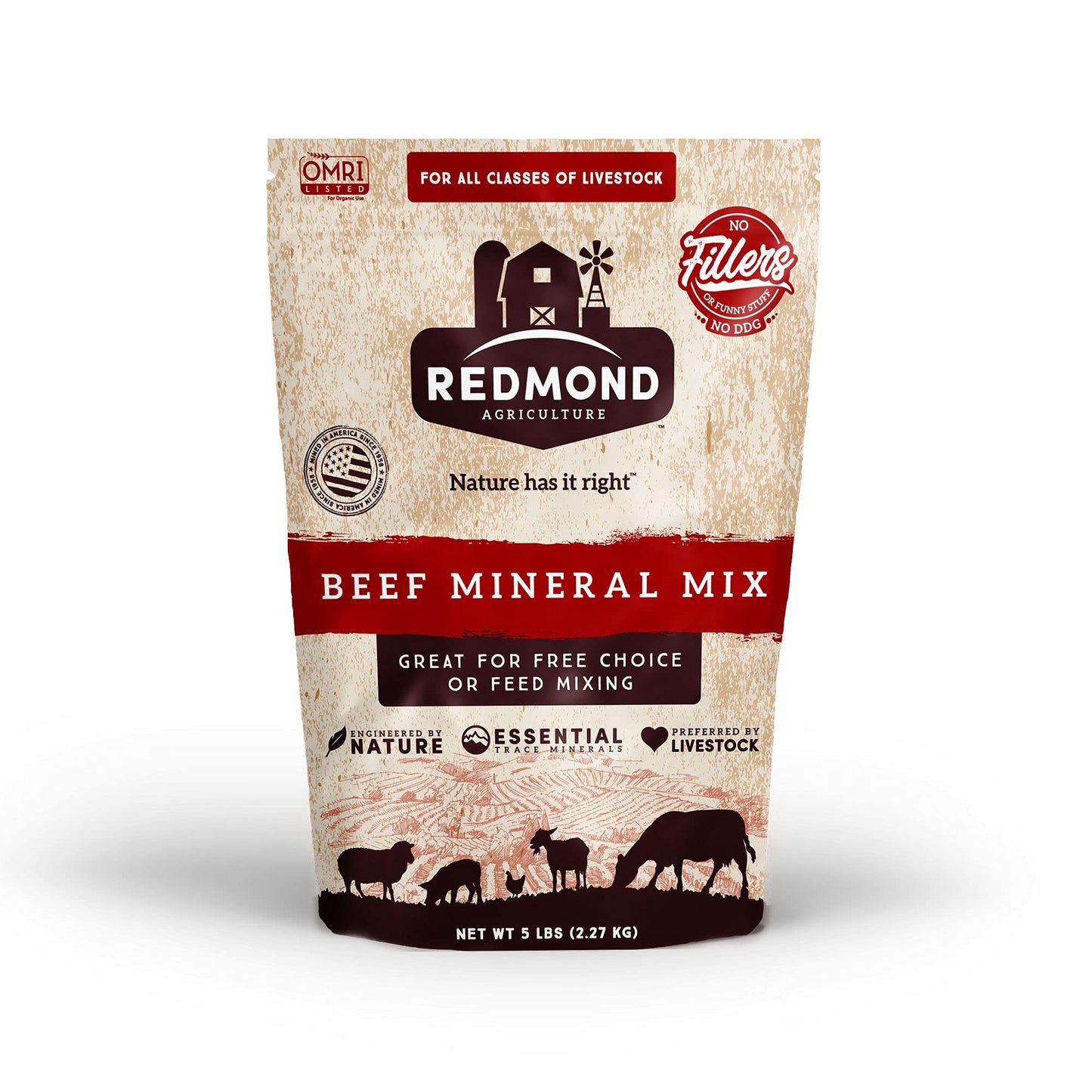 REDMOND Agriculture Beef Mineral Mix Premium Mineral Salt