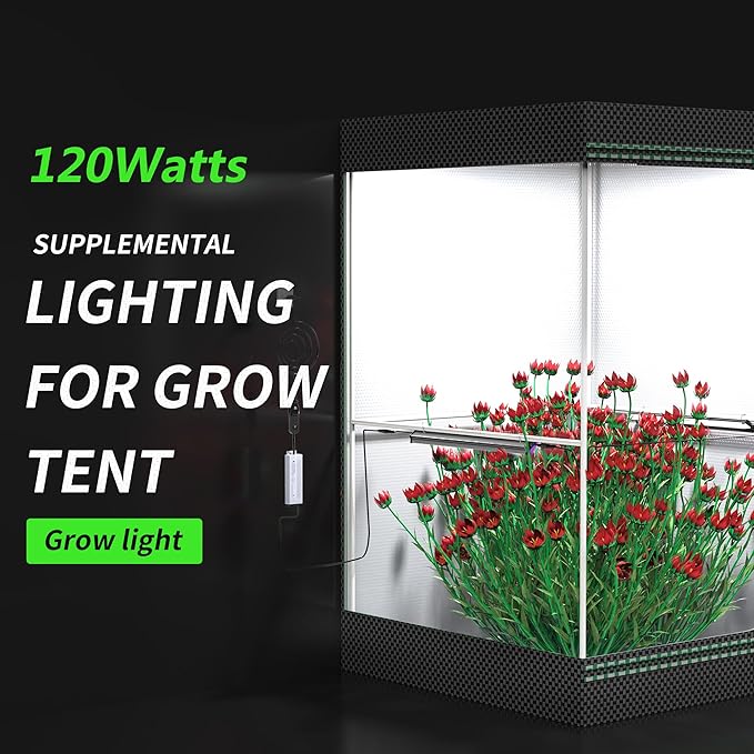 FARMLITE Grow Light Bars Full Spectrum Led Grow Lamps Grow Lights for Indoor Plants Dimmable Daisy Chain for Grow Lights Supplemental Lighting for Grow Tent (120watts)
