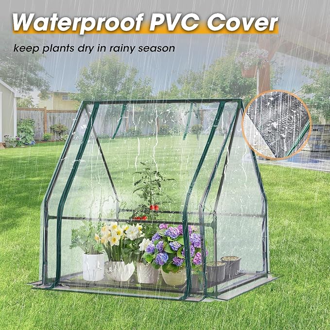 Mini Greenhouse, 35×35×36" Portable Greenhouse for Indoor Outdoor, Small Green House for Plants, Seedling, Germination
