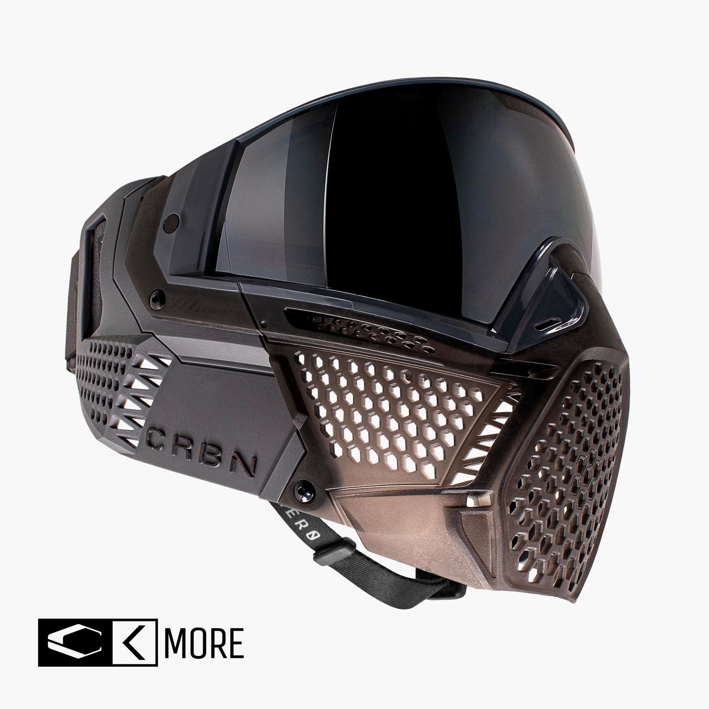 CRBN Paintball Zero Pro Goggle [ Includes: Two Lens + Visor + Case ] (Graphite, More Coverage)