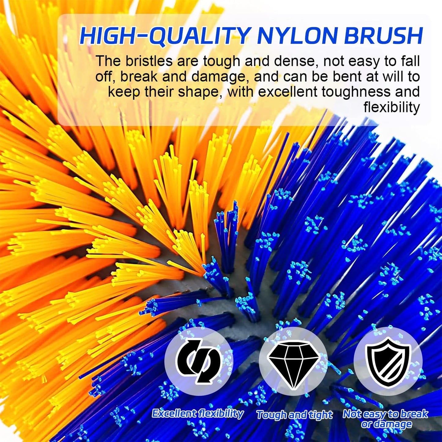 2PCS Livestock Scratch Brushes, Horse Scratcher Full Massage Brush Kit, Relieve Itching on Back, for Horse, Cattle, Sheep, Pig, Yellow