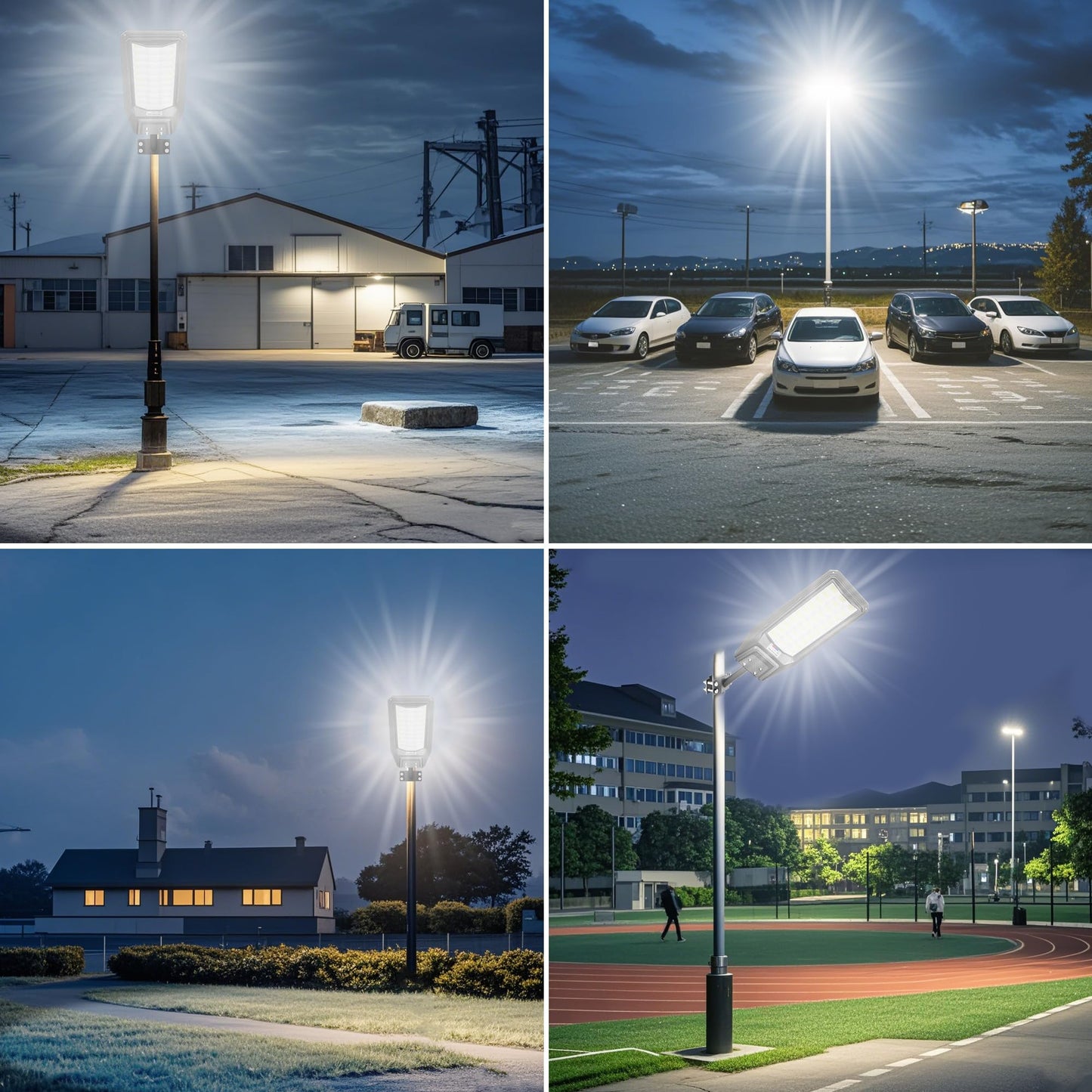 loyoele 3-Pack 9000W Solar Flood Lights Outdoor, Wide Angle 4800000LM Commercial Parking Lot Light Solar Street Light Outdoor Security IP66 Lamp for Basketball Court, Road, Garden