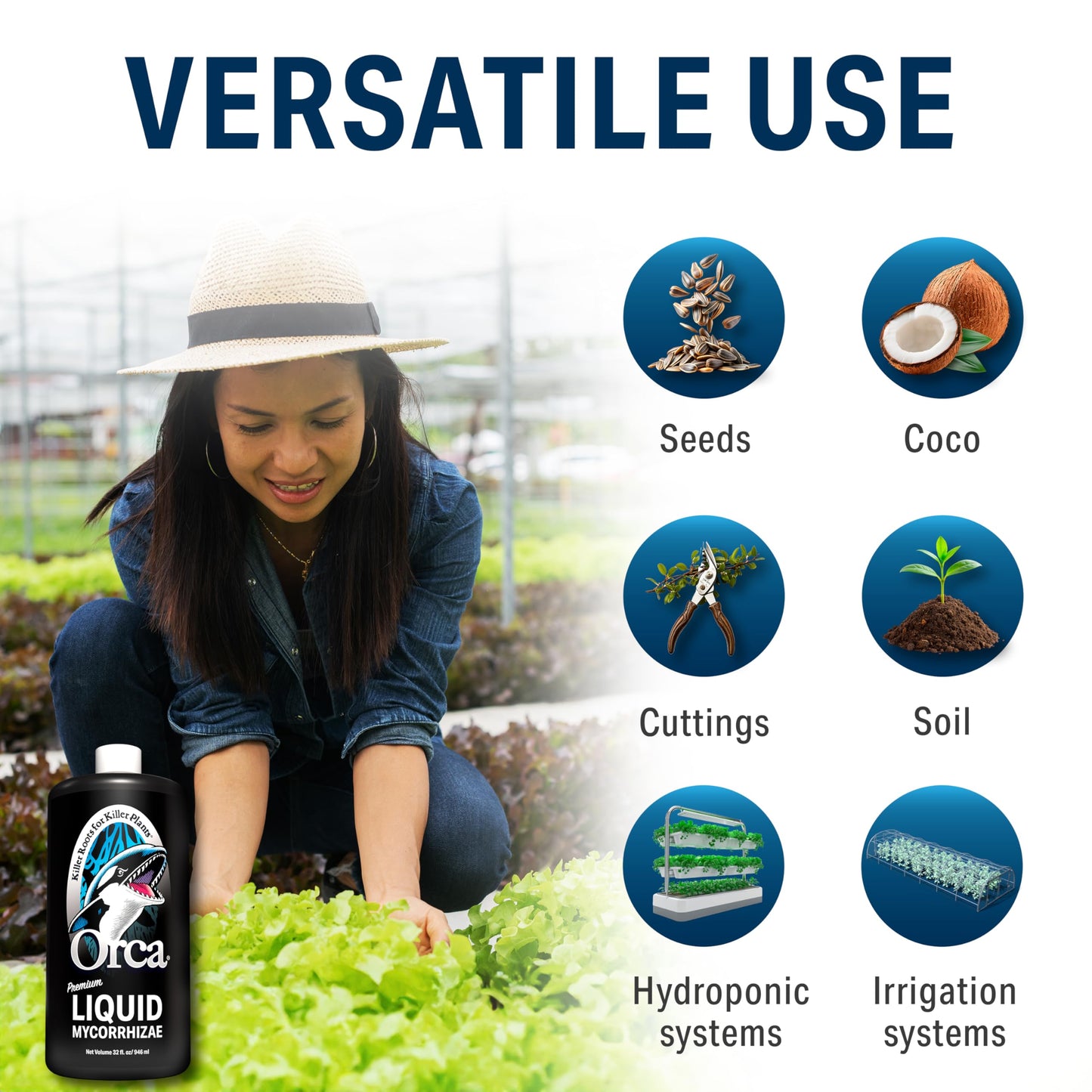 Plant Success 1 Gallon Orca Liquid Mycorrhizae for Plants - Mycorrhizal Fungi Root Stimulator and Booster - Enhance Plant Success with Microbes for Soil