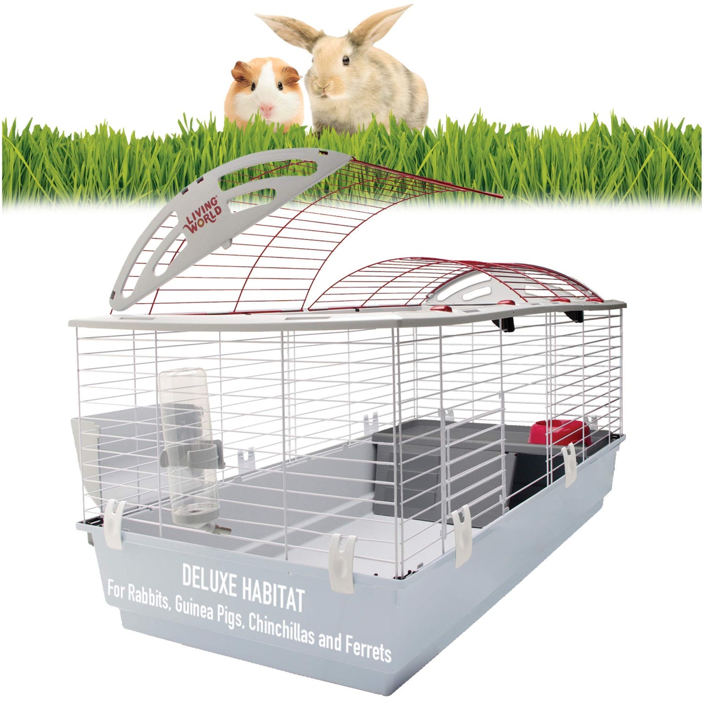 Living World - Deluxe Hybrid Habitat, X-Large - Rabbit, Guinea Pig, Chinchillas, and Small Animal Cage