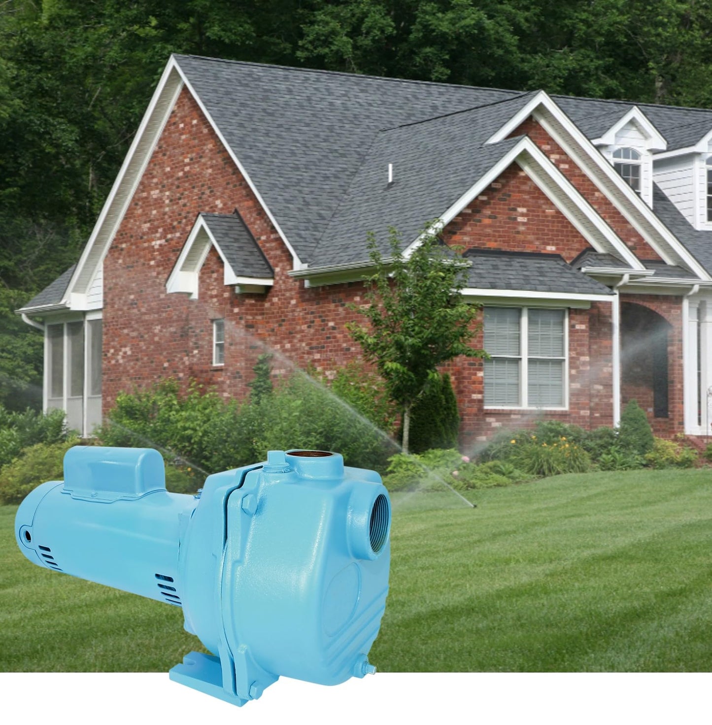 Little Giant LSPH-200-C 2 HP, 230 Volts, 84 GPM, 57 PSI High Pressure Sprinkler/Irrigation Pump, Blue, 558298