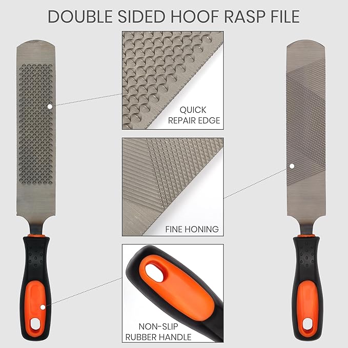 Goat Hoof Trimmer & Hoof Rasp File Set - Livestock Hooves Care Tools for Goats/Sheep - Precision Hand Pruners - Trimming Garden Secateurs