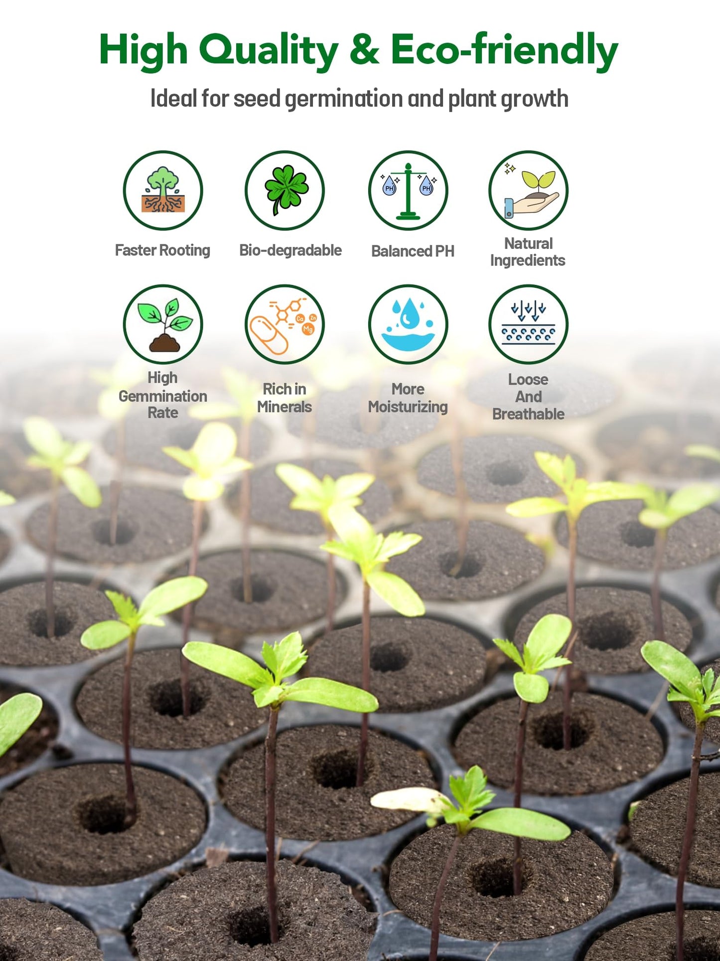 Growell 120 Pods Large Hydroponics Growing System Kit & 120 Pack Grow Sponges