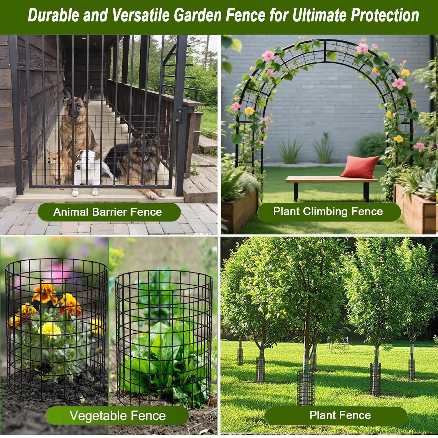 YAGJIA Welded Wire Fence 36inch x 50ft, Black PVC Coated Garden Fencing, 2 inch x 3inch 16Gauge Chicken Wire Fence Roll, Anti-Rust Metal Fencing for Yard Plant Protection Poultry Netting