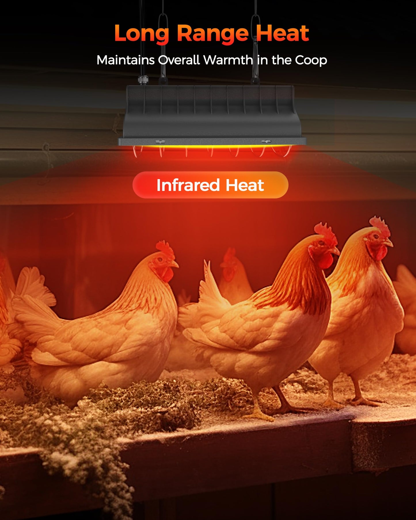 Chicken Heater Replacement Bulb, 250W Infrared Heat Lamp, 110V, 4000-5000 Hours Lifespan, Suitable for Pet and Livestock Brooder Heater Accessories, 1 Pack