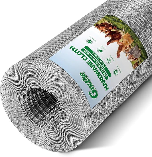 Hardware Cloth 1/4 inch 23 Gauge Large Size 304 Stainless Steel mesh Chicken Wire Welded Fencing Wire Mesh Roll Garden Fence 40in×98ft