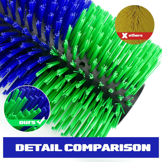 CONLI Livestock Scratching Brush with 4 Screws, Horse Brush with Plastic Bristles for Grooming, Cow Scratcher Goat Scratching Post, Full Massage Grooming Brushes for Horse Sheep Cattle Pig (Green)